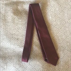 Burberry Maroon Silk Tie